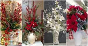 Lee más sobre el artículo Bellas ideas navideñas para decorar con jarrones grandes