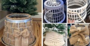 Lee más sobre el artículo Cómo hacer una base de árbol navideño con un cesto para ropa