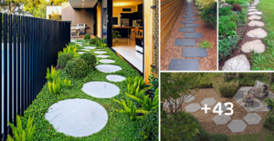 Lee más sobre el artículo 43 ideas de caminos de concreto para tu patio o jardín que puedes recrear fácilmente