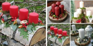 Lee más sobre el artículo 12 formas de crear arreglos navideños usando troncos de madera