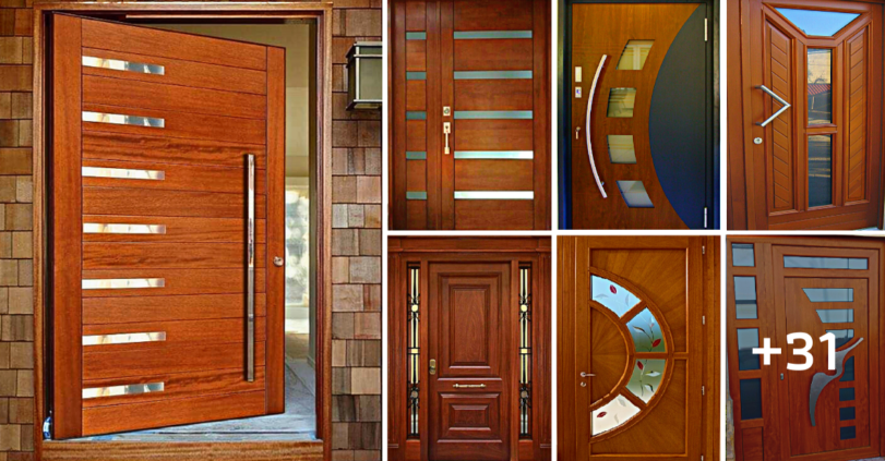 34 diseños de puertas de madera para tu hogar